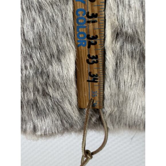 SCANDINAVIAN FOX FAUX FUR Unisex COAT NEW XL VINTAGE - Picture 4 of 16